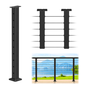 Cablura 36" Level Drilled Cable Railing Post