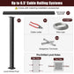 Cablura 42" Black Cable Railing Kit, 6.5ft Level Surface Mount DIY Complete System