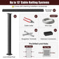 Cablura 42" Black Cable Railing Kit, 13ft Level Surface Mount DIY Complete System
