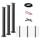 Cablura 36" Black Horizontal Surface Mount Cable Railing System DIY Kit (8ft, No Handrail)