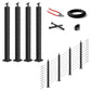 Cablura 36" Black Surface Mount Stair Cable Railing System DIY Kit (12ft, No Handrail)