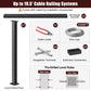Cablura 42" Black Cable Railing Kit, 19.5ft Level Surface Mount DIY Complete System
