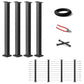 Cablura 36" Black Horizontal Surface Mount Cable Railing System DIY Kit (12ft, No Handrail)
