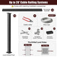 Cablura 42" Black Cable Railing Kit, 26ft Level Surface Mount DIY Complete System