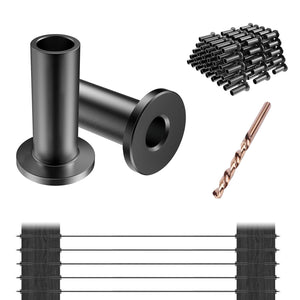 Cablura T316 Black Stainless Steel Protector Sleeves for 1/8" Wire Rope Cable Railing