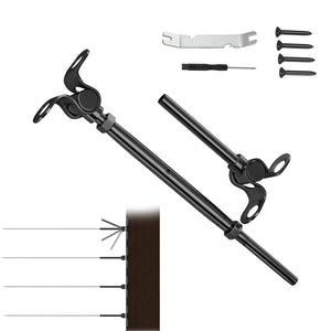 Cablura 1/8" Black Cable Railing Kit with Swage Toggle Turnbuckle, T316 Stainless Steel for Wood Posts