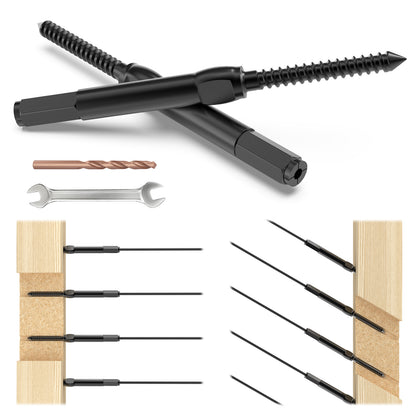 Cablura Black Swageless Left & Right Lag Screw Cable Railing Kit