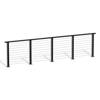 Cablura 36" Black Cable Railing Kit, 13ft Level Surface Mount DIY Complete System
