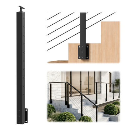 Cablura 36" Adjustable 25-35 Angle Side Mount Cable Railing Post