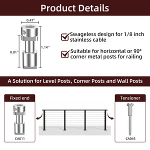 Cablura Swageless Cable Railing Anchor Terminal