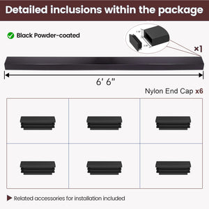 Cablura 6.6FT Stainless Steel Black Cable Railing Handrails