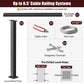 Cablura 36" Black Cable Railing Kit, 6.5ft Level Surface Mount DIY Complete System