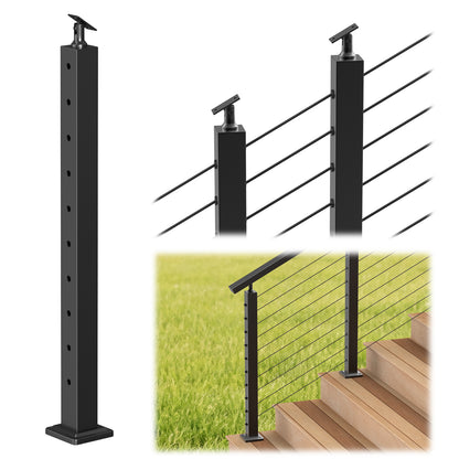 Cablura 36" Adjustable 25-35 Angle Cable Railing Post