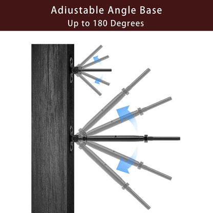 Cablura 1/8" Black Cable Railing Kit with Swage Toggle Turnbuckle, T316 Stainless Steel for Wood Posts