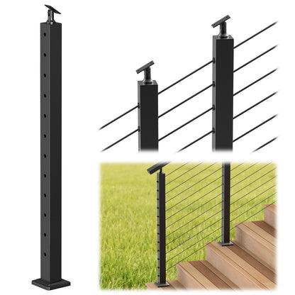 Cablura 42" Adjustable 25-35 Angle Cable Railing Post