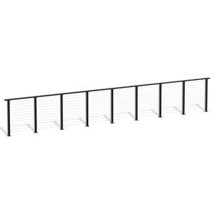 Cablura 42" Black Cable Railing Kit, 26ft Level Surface Mount DIY Complete System