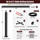 Cablura 36" Black Cable Railing Kit, 6.5ft Stair Surface Mount DIY Complete System
