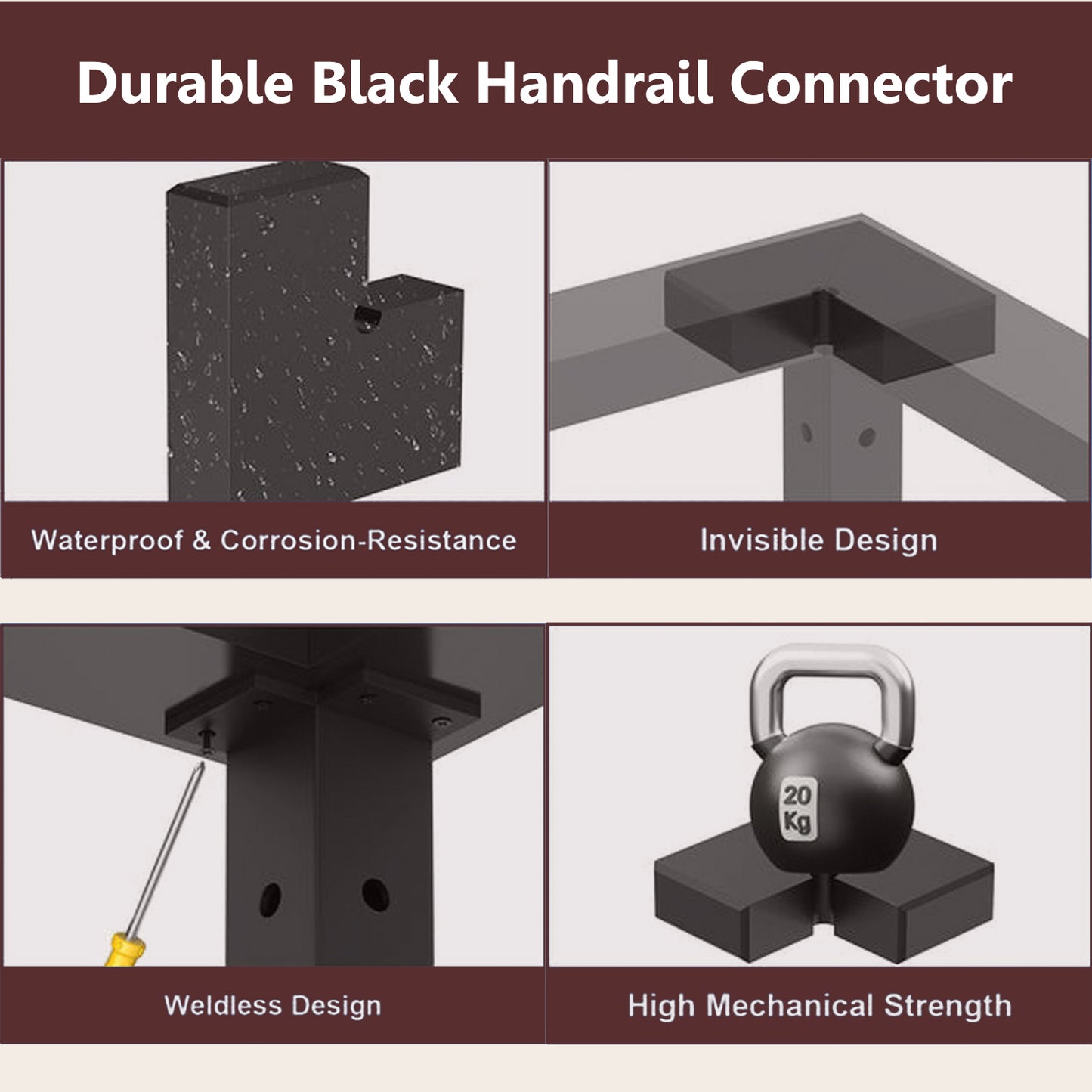 Cablura Corner Connectors for Handrails