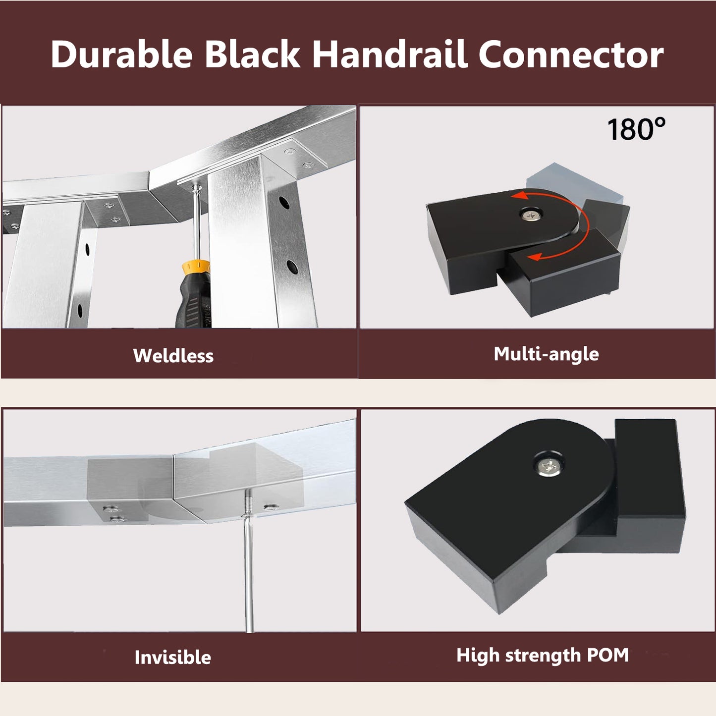 Cablura Level Pivot Connectors for Handrails