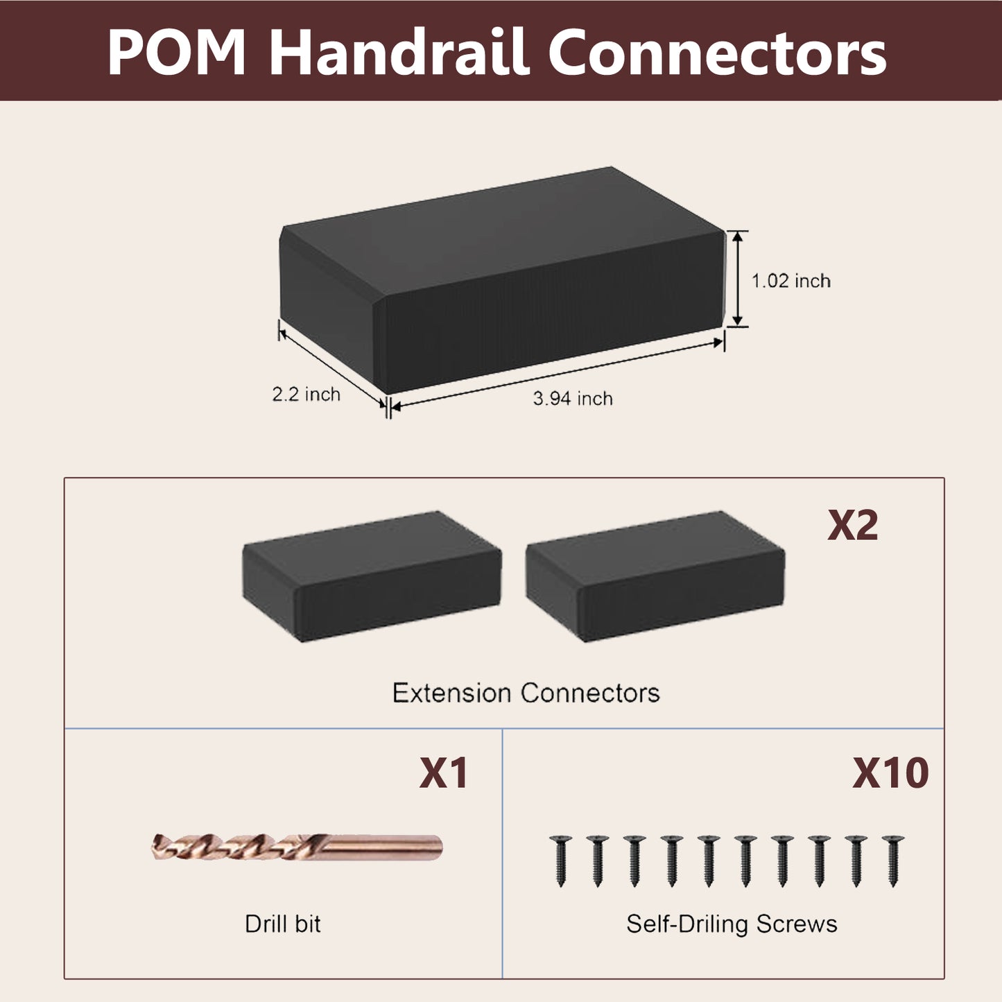 Cablura Extension Connectors for Handrails