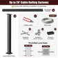 Cablura 36" Black Cable Railing Kit, 26ft Level Surface Mount DIY Complete System