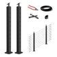 Cablura 36" Black Surface Mount Stair Cable Railing System DIY Kit (4ft, No Handrail)
