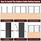 Cablura 42" Black Cable Railing Kit, 13ft Level Surface Mount DIY Complete System