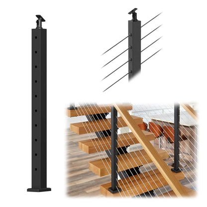 Cablura 36" Adjustable 25-35 Angle Cable Railing Post