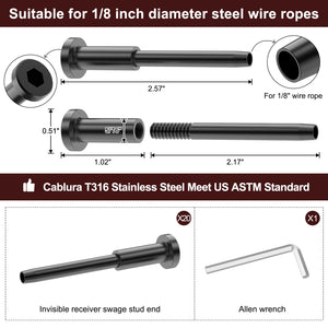 Cablura Black Invisible Cable Railing Kit