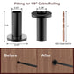 Cablura T316 Black Stainless Steel Protector Sleeves for 1/8" Wire Rope Cable Railing