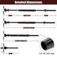 Cablura 1/8" Black Cable Railing Kit with Swage Toggle Turnbuckle, T316 Stainless Steel for Wood Posts