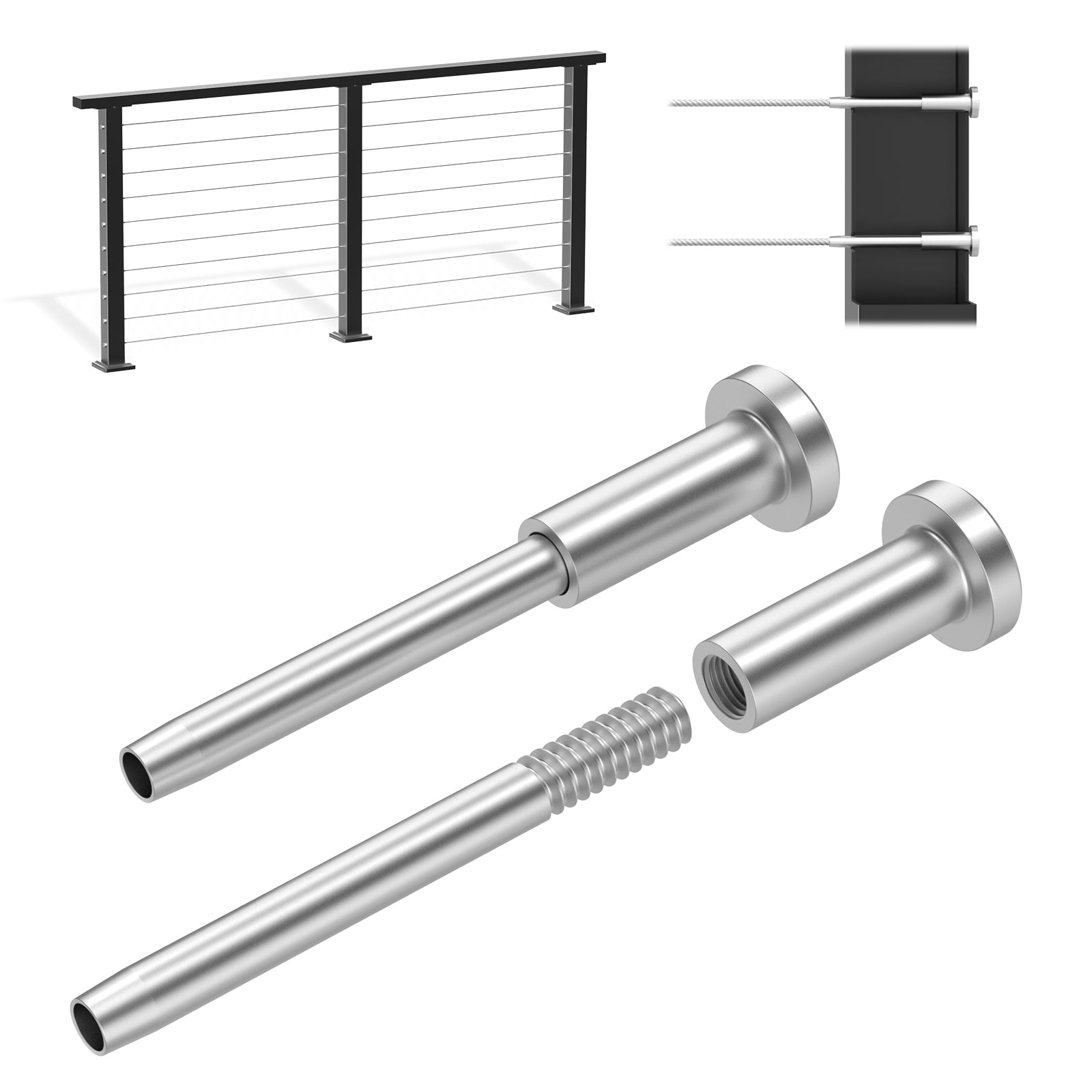 Cablura Cable Railing Hardware| Durable Stainless Steel & Black ...